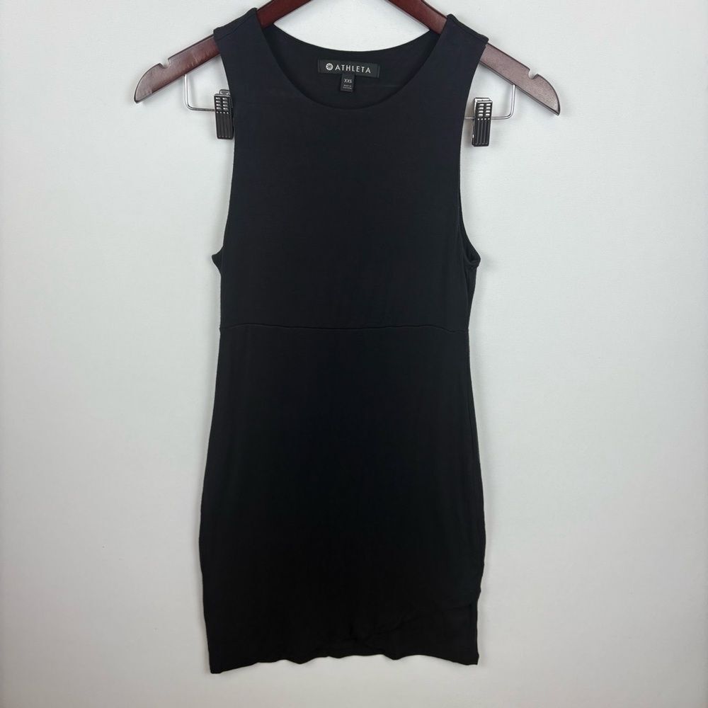 Athleta Double Layer Black Dress